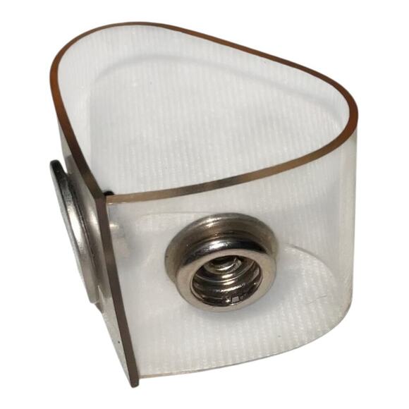 Chanel Scarf Ring Clear Plastic With Silver tone hardware - Picture 5 of 11